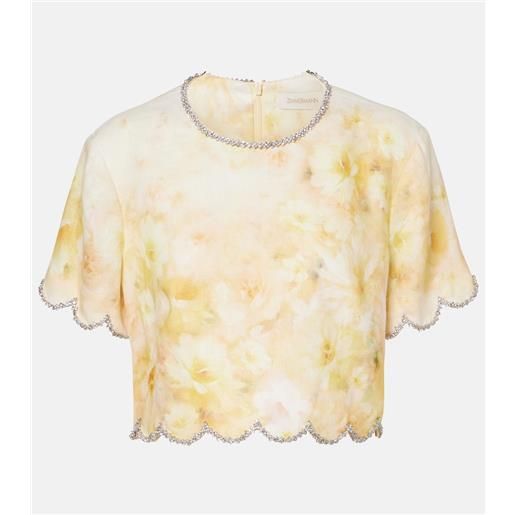 Zimmermann top cropped crush in seta