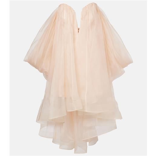 Zimmermann abito crush in organza di seta
