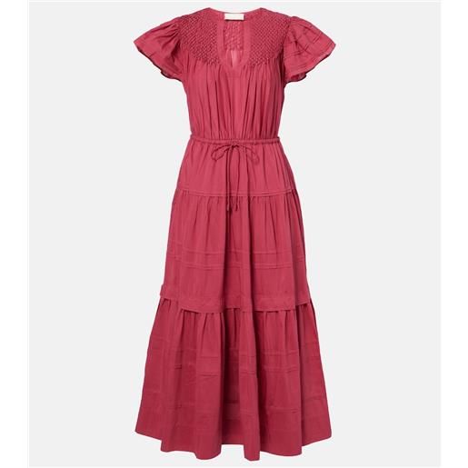 Ulla Johnson abito lungo marika in cotone e seta