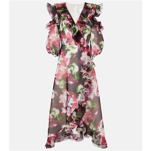 Costarellos abito lungo aria in organza di seta