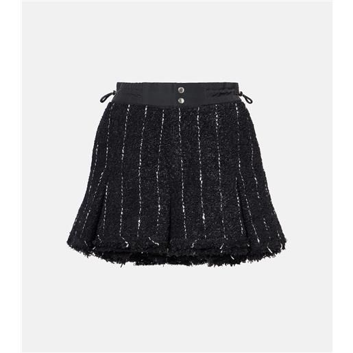 Sacai shorts in tweed a righe