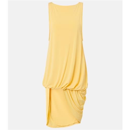 Jacquemus abito midi peplo in jersey con ruches