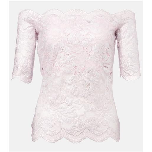 Rabanne top in pizzo floreale