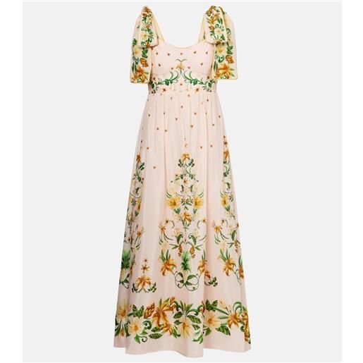 Farm Rio abito midi in misto cotone con stampa
