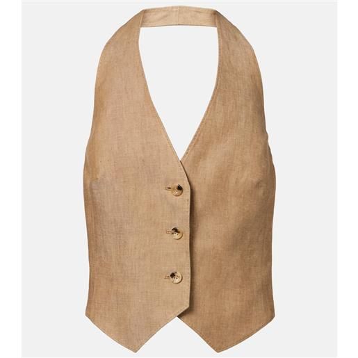 Max Mara gilet sauro in lino