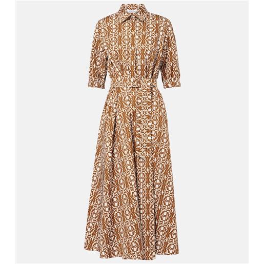 Max Mara abito midi luxgi in cotone con stampa