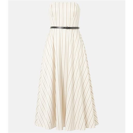 Max Mara abito midi fervida in cotone e lino