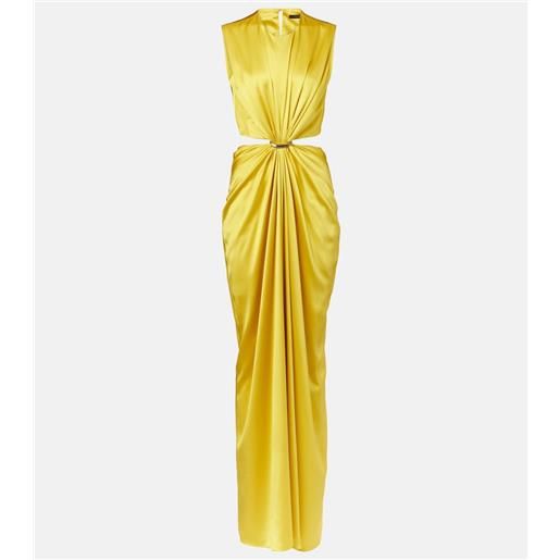 Max Mara abito lungo panaro in seta con cut-out