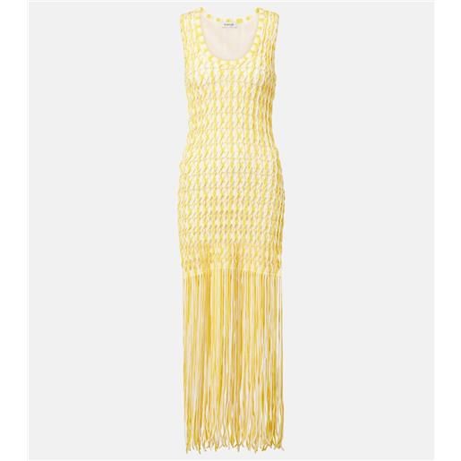 Simkhai abito midi sonia in maglia di misto rayon