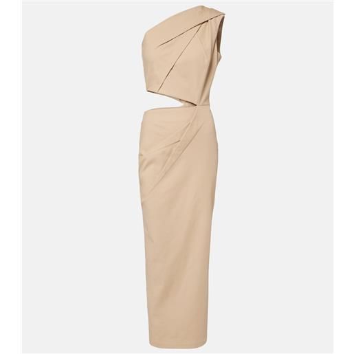 Max Mara abito lungo in misto cotone con cut-out
