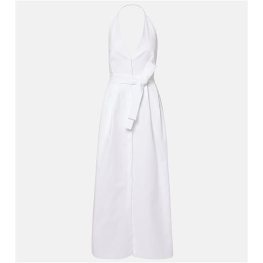 Max Mara abito lungo in gabardine di misto cotone