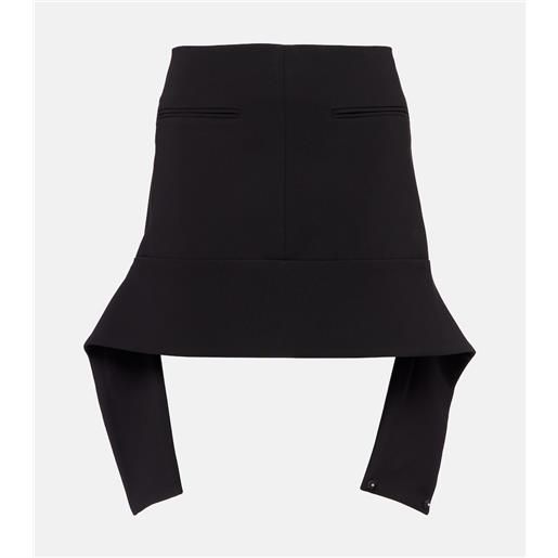 Courreges courrã¨ges minigonna in crãªpe con cintura