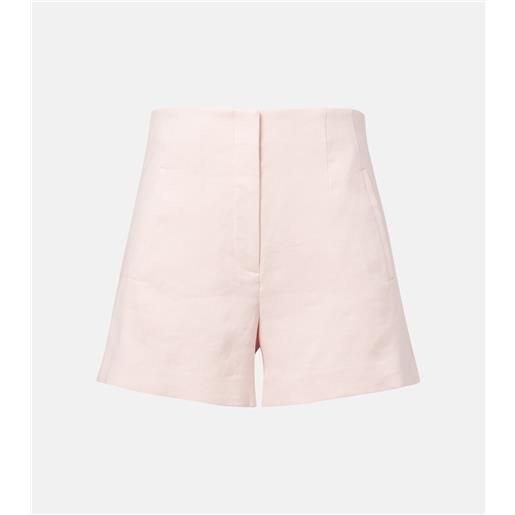 Veronica Beard shorts jazmin in misto lino a vita alta