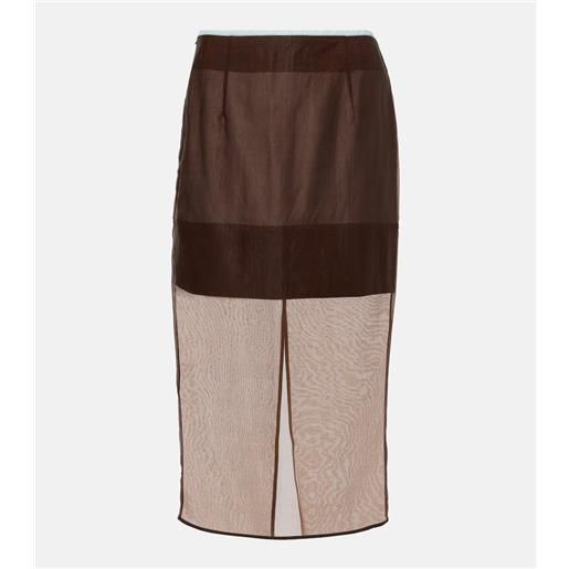 Jacques Wei gonna midi in chiffon