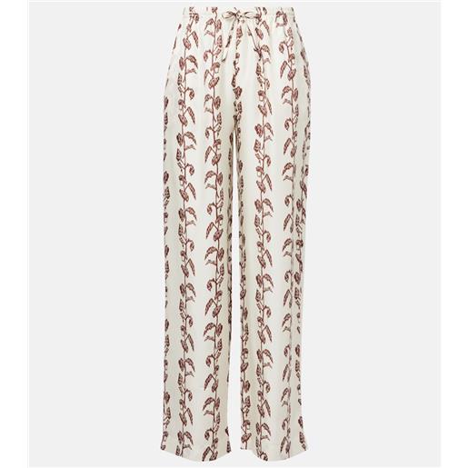 Asceno pantaloni a gamba larga aurelia in twill
