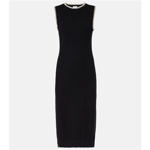 Varley abito midi dwight in cotone