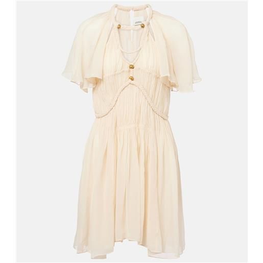 Isabel Marant abito corto ranadial in chiffon di seta
