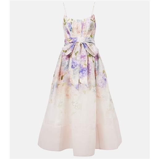 Zimmermann abito bustier dawning in seta e lino