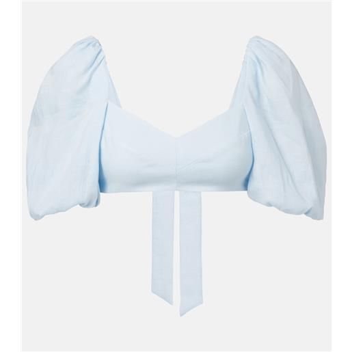 Zimmermann top cropped rhiannon in lino