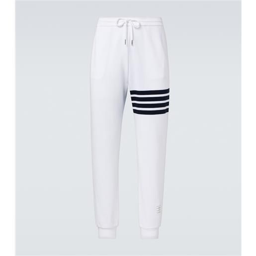 Thom Browne pantaloni sportivi 4-bar in jersey di cotone