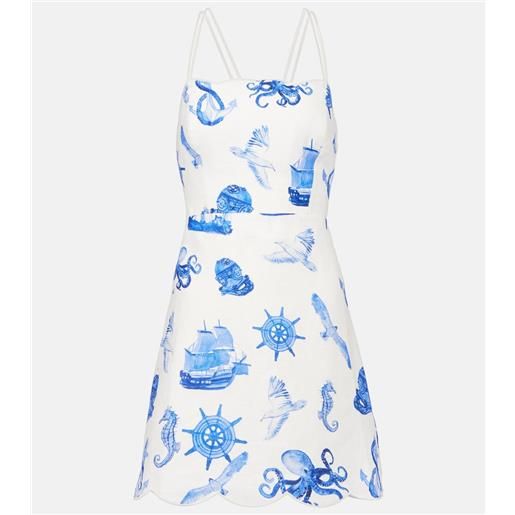 Farm Rio abito corto in lino con stampa