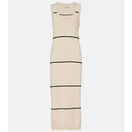 Varley abito midi scott in cotone a righe