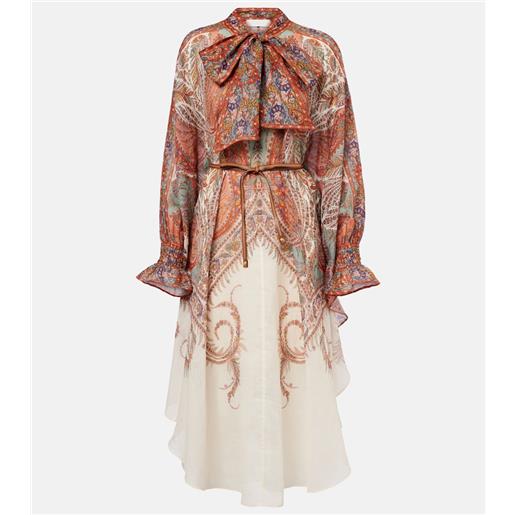 Zimmermann abito midi rhiannon in ramia