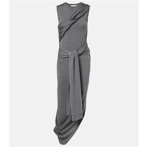 JW Anderson abito midi asimmetrico in maglia