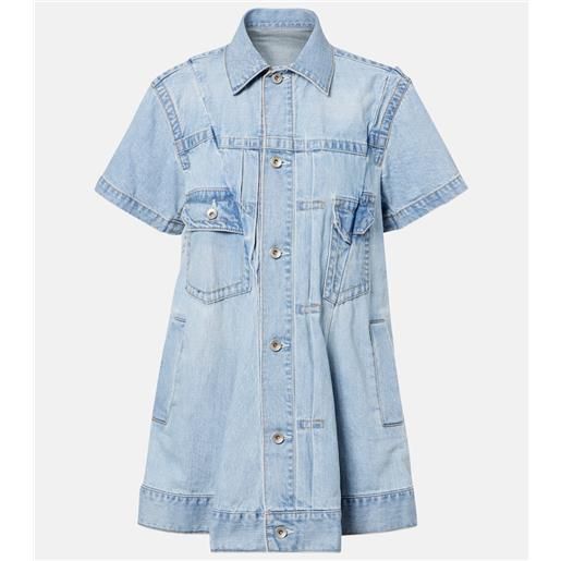 Sacai abito corto di jeans