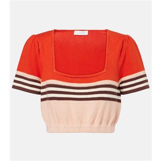Zimmermann top ascension in maglia di misto cotone
