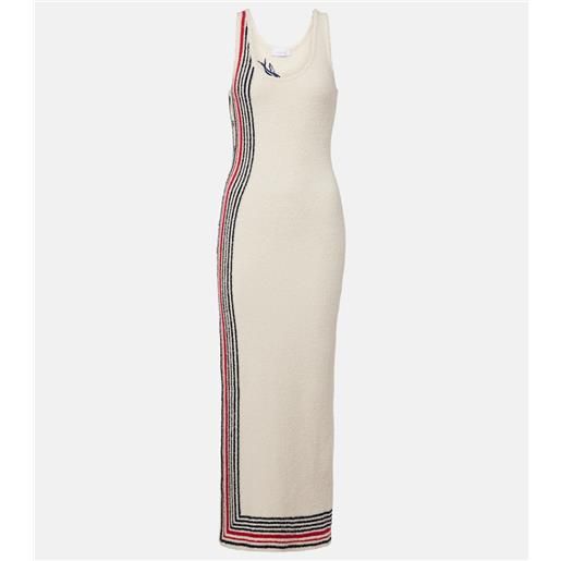 Rabanne abito midi in misto cotone a righe