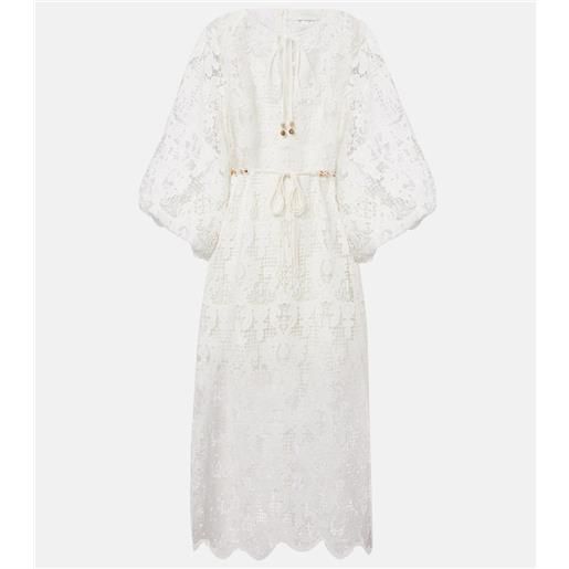 Zimmermann abito midi coco in pizzo