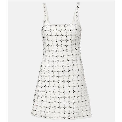 Simkhai miniabito ziva in crêpe con paillettes