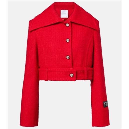 Patou giacca cropped in tweed di misto lana