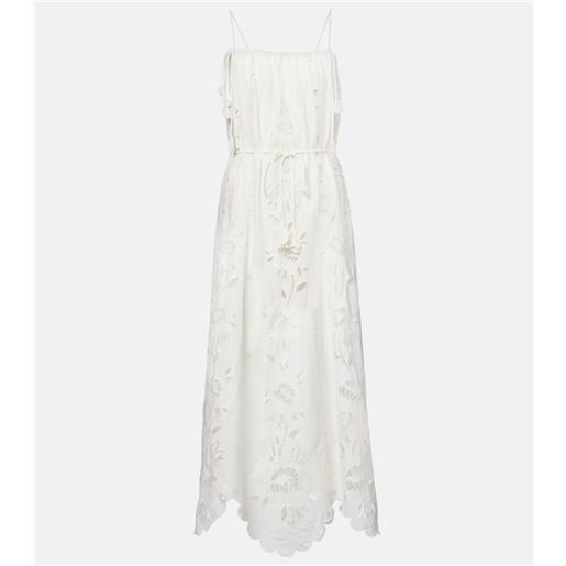 Farm Rio abito lungo in pizzo sangallo