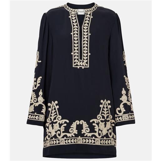 Marant Etoile tunica fadeli in crãªpe con ricamo