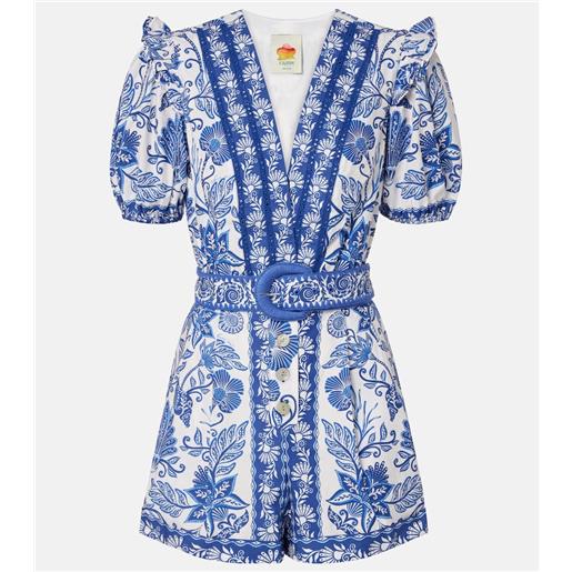 Farm Rio jumpsuit corta in cotone con stampa