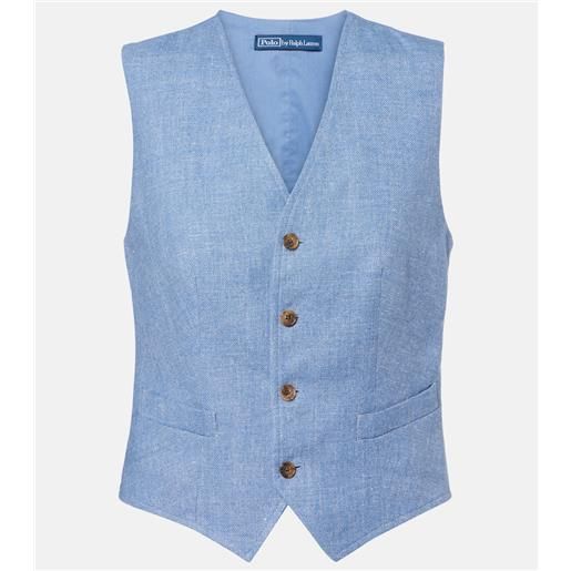 Polo Ralph Lauren gilet in twill di lino e cotone