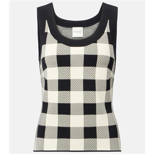 Posse tank top pippa a quadri
