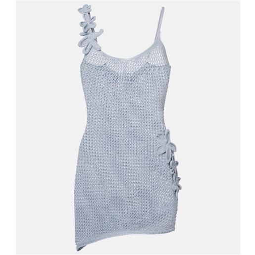 Bananhot abito corto maris in maglia con glitter