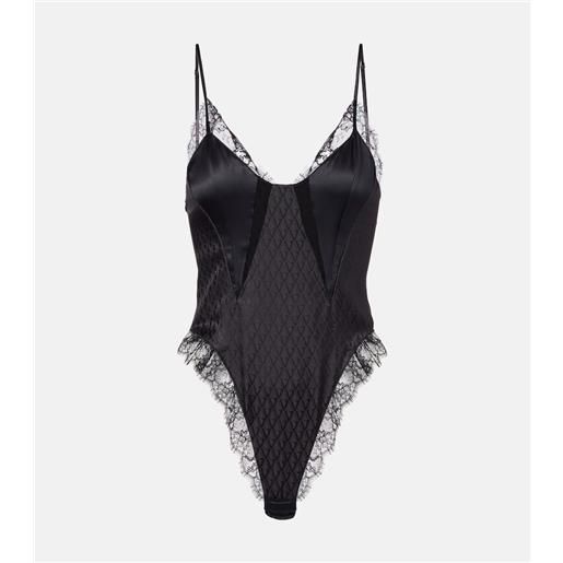 Bslingerie Body Nero Per Donna - Cotone Ed Elastan - Taglia X-Large