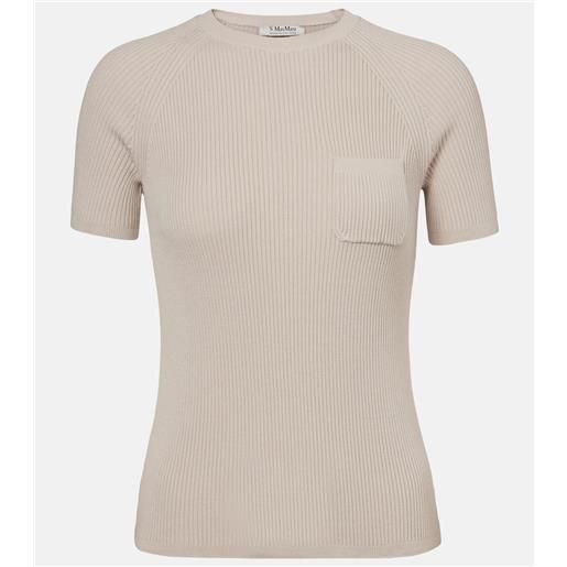 'S Max Mara top berlino in cotone a coste