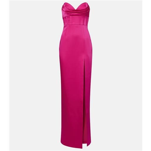 Rebecca Vallance abito bustier saskia in raso