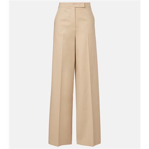 Max Mara pantaloni in misto cotone a gamba larga