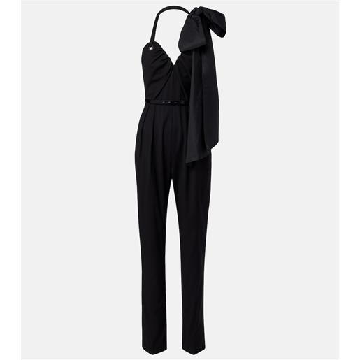 Max Mara jumpsuit asimmetrica in lana vergine