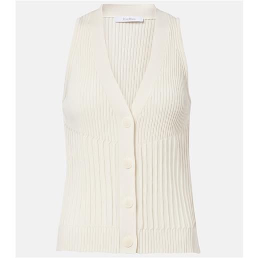 Max Mara gilet bimba in misto cotone a coste