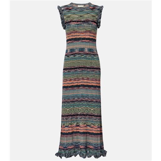 Ulla Johnson abito midi ajak in maglia a coste