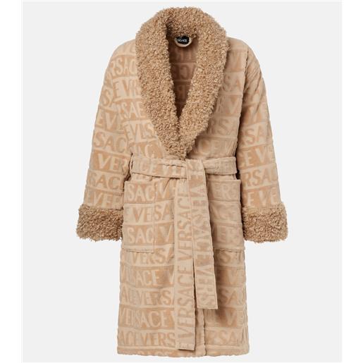 Versace Home accappatoio versace allover in spugna di cotone jacquard