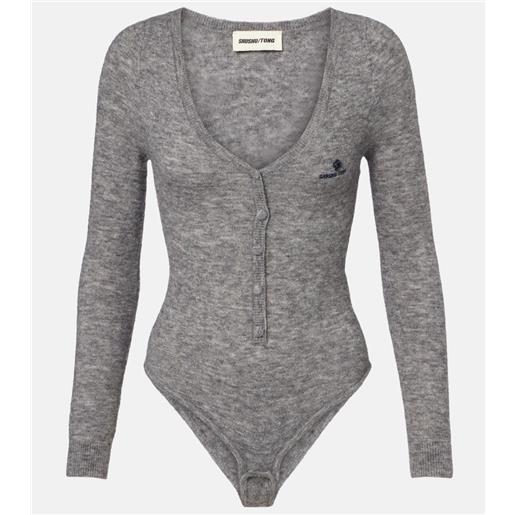 Shushu/Tong body in misto lana con logo