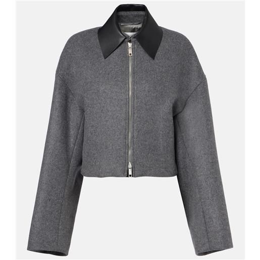 Sportmax giacca cropped vacuo in lana vergine